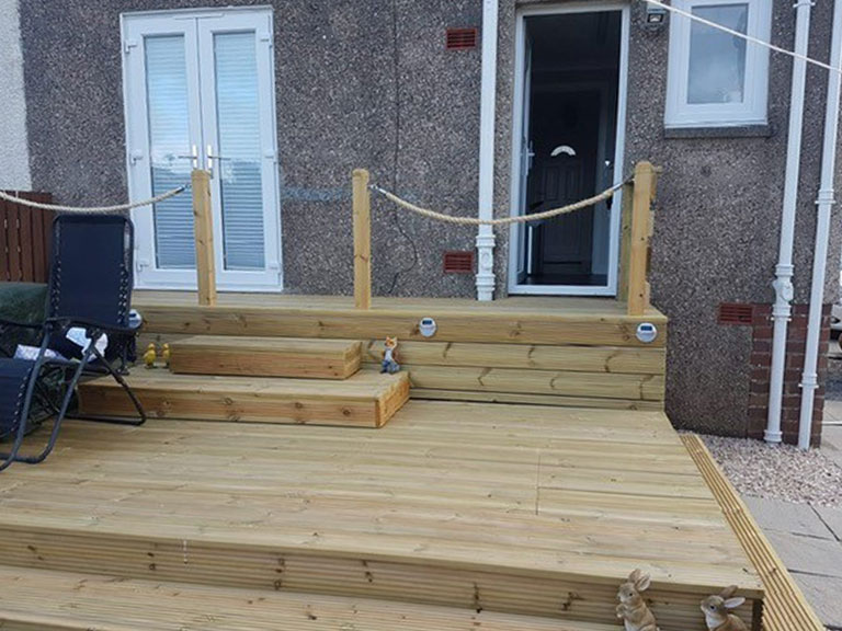 AFP landscape contracting and decking project